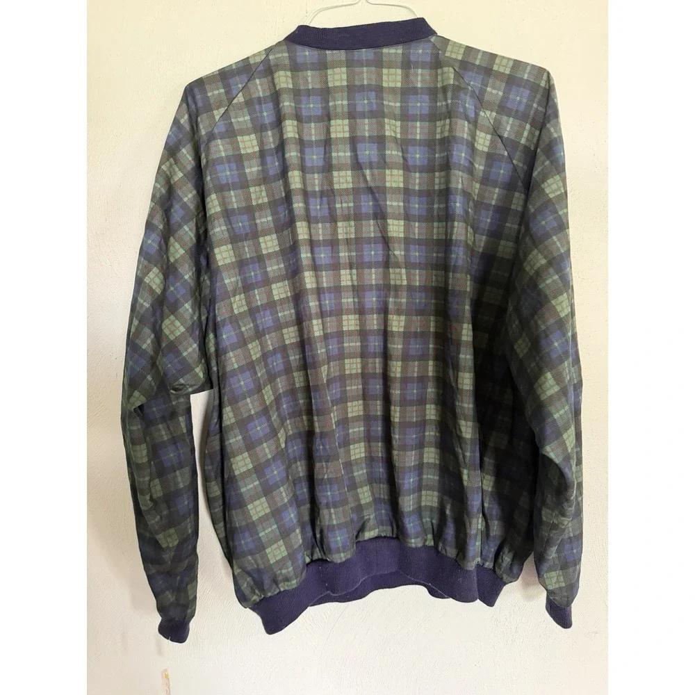 vintage 1990s Sunderland of Scotland V-neck plaid pullover windshirt sweater 2XL